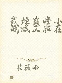 武炼巅峰小说无删减正版在线阅读