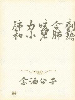 肺力咳合剂可以和小儿肺热咳喘颗粒一起吃吗