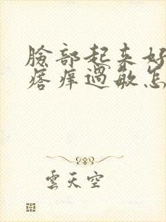 脸部起来好多疙瘩痒过敏怎么办