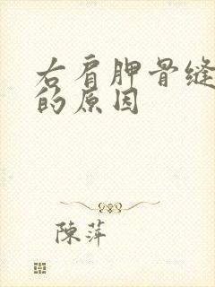 右肩胛骨缝酸痛的原因