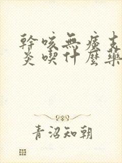 干咳无痰支气管炎吃什么药