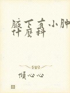 腋下有小肿块挂什么科