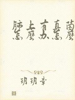 肺上有真菌感染怎么办怎么治疗封面