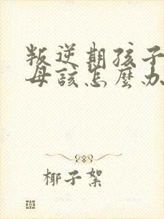 叛逆期孩子打父母该怎么办