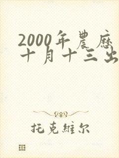 2000年农历十月十三出生命运女