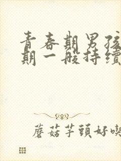 青春期男孩叛逆期一般持续多久