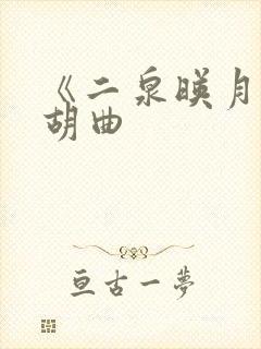 《二泉映月》二胡曲封面