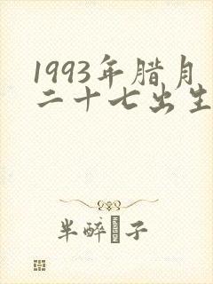 1993年腊月二十七出生是什么命
