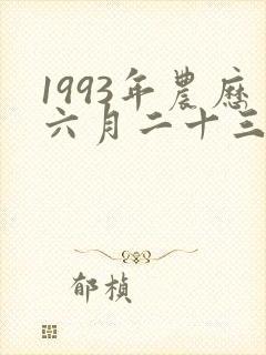 1993年农历六月二十三卯时出生女命运
