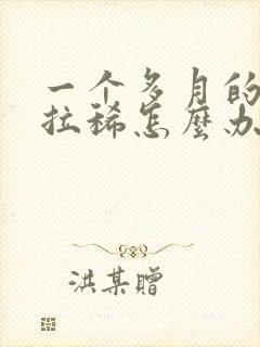 一个多月的泰迪拉稀怎么办