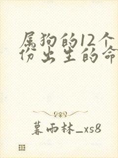 属狗的12个月份出生的命运