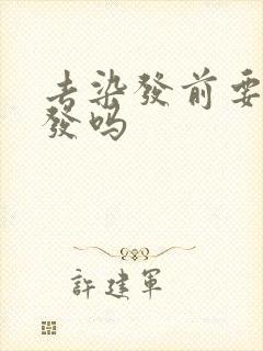 去染发前要洗头发吗封面