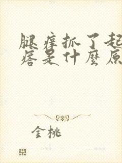 腿痒抓了起小疙瘩是什么原因