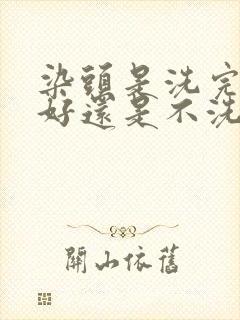 染头是洗完头染好还是不洗头染好