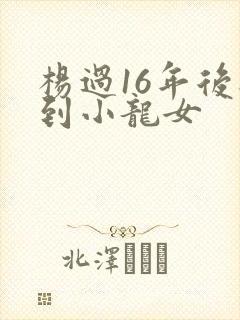 杨过16年后见到小龙女