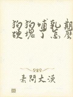 狗狗哺乳期奶结硬块了怎么办封面