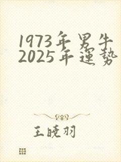 1973年男牛2025年运势完整版封面
