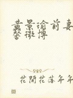 黄景瑜前妻王雨馨微博