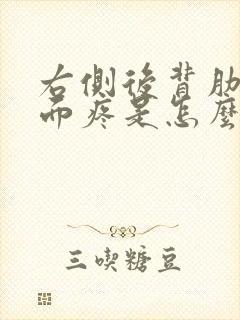 右侧后背肋骨里面疼是怎么回事