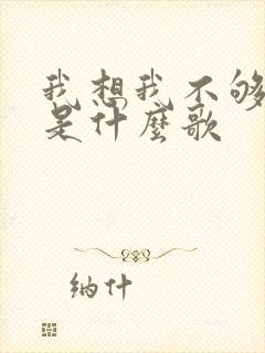 我想我不够爱你是什么歌