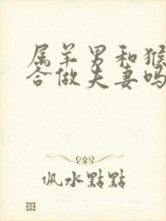 属羊男和猴女适合做夫妻吗