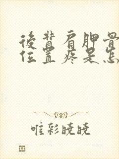 后背肩胛骨中间位置疼是怎么回事