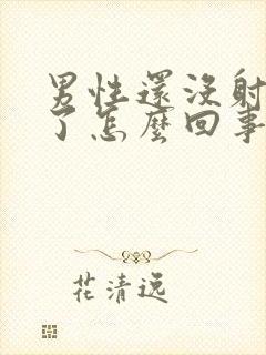 男性还没射就软了怎么回事封面