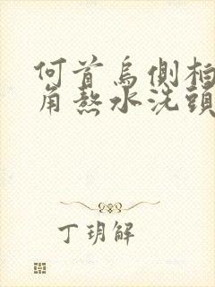 何首乌侧柏叶皂角熬水洗头