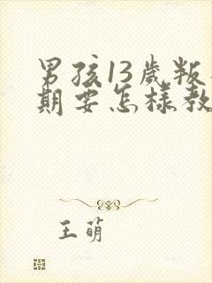 男孩13岁叛逆期要怎样教育或开导呢