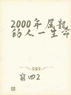 2000年属龙的人一生命运如何