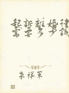 起诉离婚律师费需要多少钱