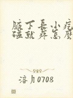 腋下长小疙瘩一碰就疼怎么回事