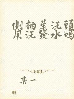 侧柏叶洗头发还用洗发水吗