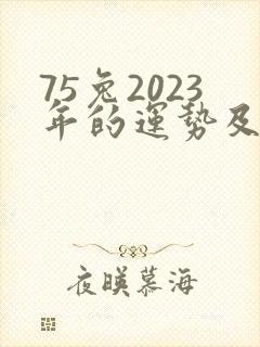 75兔2023年的运势及运程封面