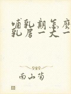 哺乳期怎么改善乳房一大一小