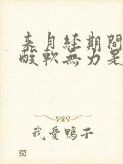 来月经期间双腿酸软无力是咋回事