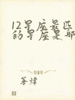 12星座最匹配的星座是哪一个封面