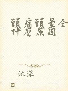 头痛头晕全身痛什么原因封面