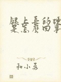 腿上长的硬疙瘩是怎么回事