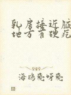 乳房接近腋窝的地方有硬疙瘩是怎么回事封面