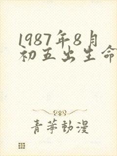 1987年8月初五出生命运怎样