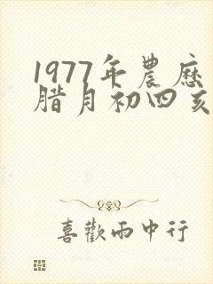 1977年农历腊月初四亥时出生女孩命运封面