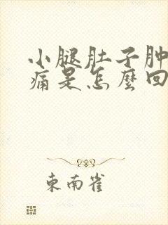 小腿肚子肿胀疼痛是怎么回事封面