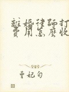 离婚律师打官司费用怎么收费