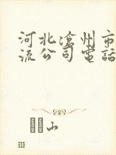 河北沧州市 物流公司电话封面