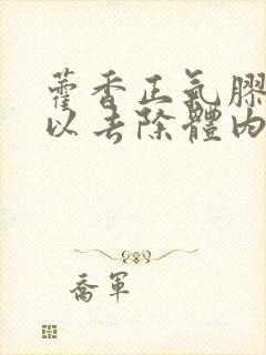 藿香正气胶囊可以去除体内湿气吗