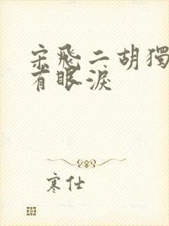 宋飞二胡独奏没有眼泪