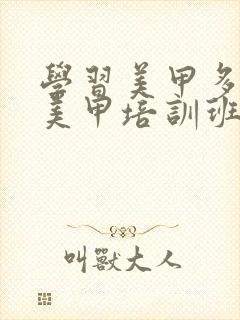 学习美甲多少钱美甲培训班学费