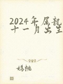 2024年属龙十一月出生的命运