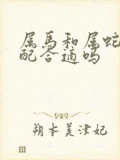 属马和属蛇的婚配合适吗